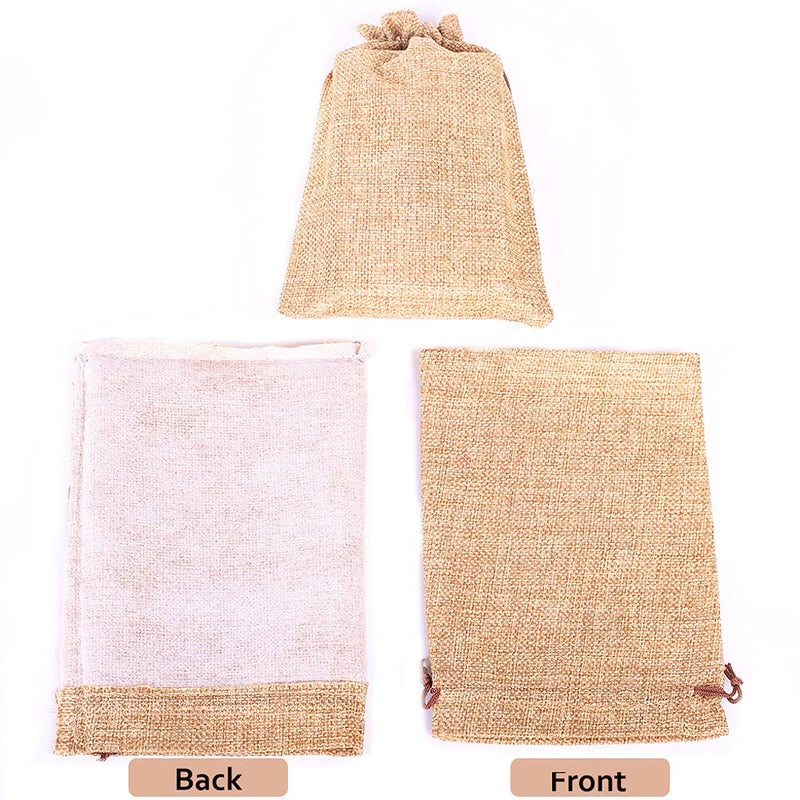 LYSXP 50PCS Burlap Bags with Drawstringï¼Œ5x7 Inch Drawstring Gift Bag Jewelry Pouches for Wedding Party Favors, DIY Craft Christmas Presents - Image 4